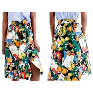 🌴🌞🏖 J. Crew Postcard Print Skirt with pockets!